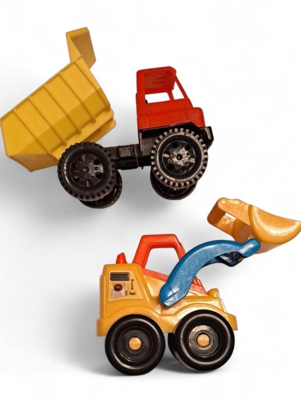 4/$15 🌻 Kids Plastic Toy Construction Trucks Set of 2 - Yellow, Red, Blue